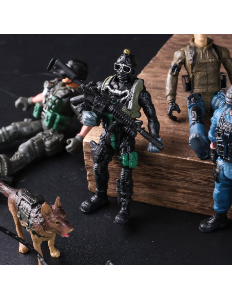 Figuras de Acción Soldados 3 Nutrias 12PCS con Armas