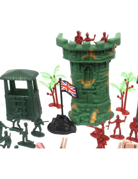 Juego de Soldados de Plástico TENYEAH 308 Piezas con Alfombrilla Juego de Soldados de Plástico TENYEAH 308 Piezas con Alfombrilla