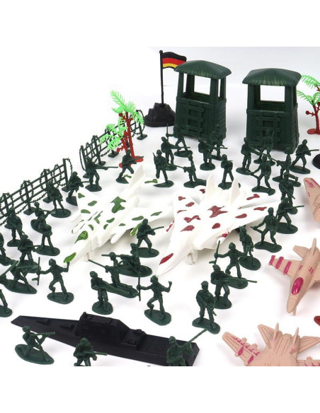 Juego de Soldados de Plástico TENYEAH 308 Piezas con Alfombrilla Juego de Soldados de Plástico TENYEAH 308 Piezas con Alfombrilla