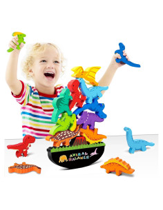 Juguetes Montessori Dinosaurios FFTROC Madera 9 Bloques