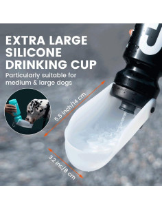 Botella de Agua para Perros HOWGO 621ml Silicona a Prueba de Fugas 2