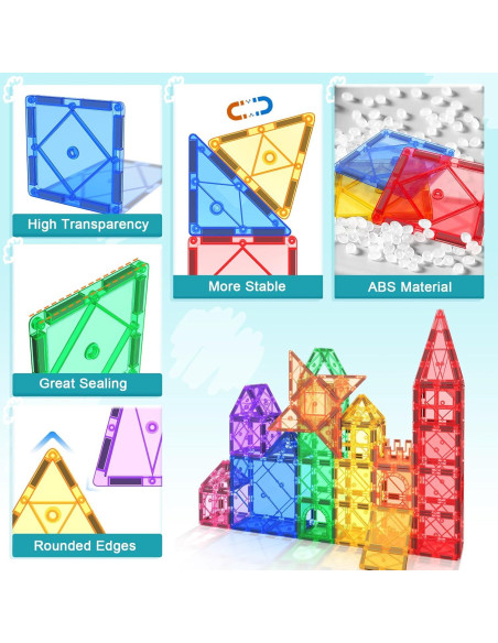 Bloques de Construcción Magnéticos Soyee 32 Piezas 3+ Años