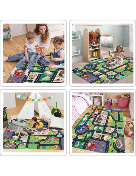 Alfombra Infantil Pyrrhite Mapa de Ciudad 0,81x1,19m