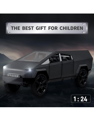 Camión de Juguete Escala 1:24 Fubarbar Gris Oscuro con Sonido