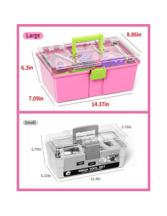 Deejoy Conjunto de Herramientas para Niños 54 Piezas Rosa 2