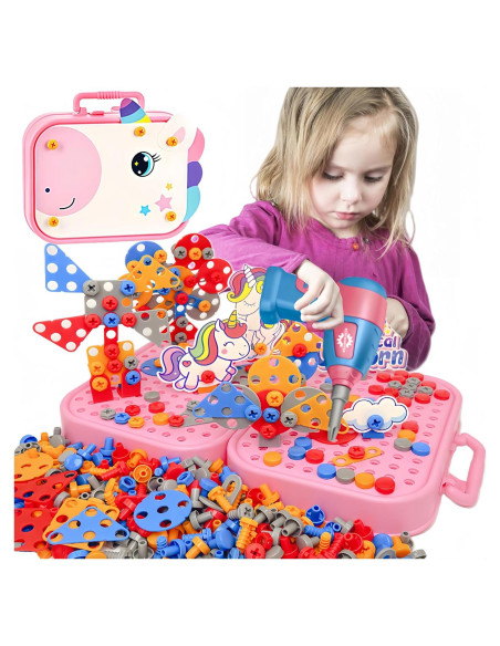 Set de Juguetes de Taladro Unicornio AquaArcc 351 Piezas Set de Juguetes de Taladro Unicornio AquaArcc 351 Piezas