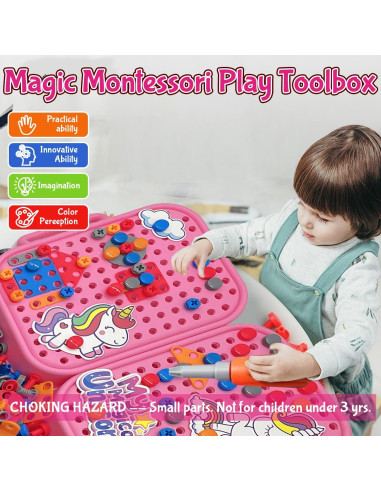 Set de Juguetes de Taladro Unicornio AquaArcc 351 Piezas