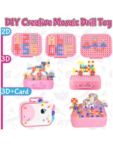 Set de Juguetes de Taladro Unicornio AquaArcc 351 Piezas