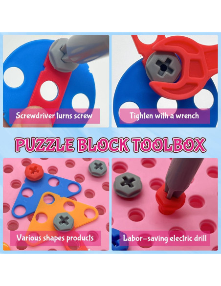 Set de Juguetes de Taladro Unicornio AquaArcc 351 Piezas Set de Juguetes de Taladro Unicornio AquaArcc 351 Piezas