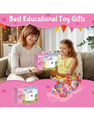 Set de Juguetes de Taladro Unicornio AquaArcc 351 Piezas