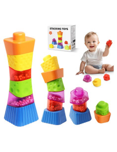 Bloques Apilables Montessori SHANTOU 6 Piezas 13.7 cm