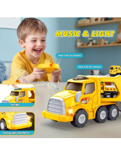 Coche Control Remoto Camión Construcción SnapGlowz 0.82kg 2