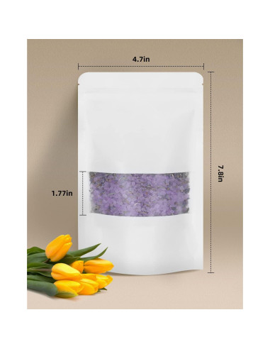 100 Bolsas Kraft Reutilizables Larzack 11.94x19.81 cm con Cierre