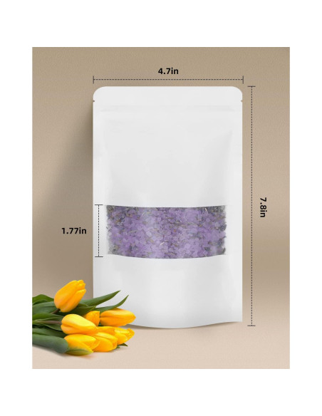 100 Bolsas Kraft Reutilizables Larzack 11.94x19.81 cm con Cierre