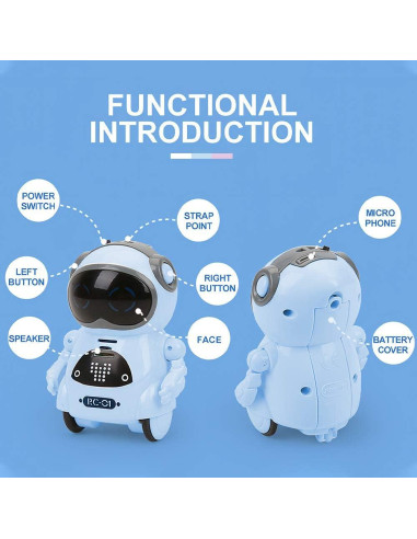 Robot Mini Interactivo GoolRC Azul con Voz y Baile