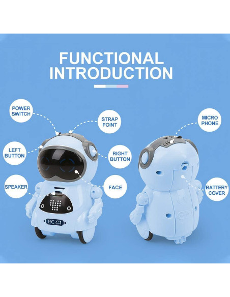 Robot Mini Interactivo GoolRC Azul con Voz y Baile