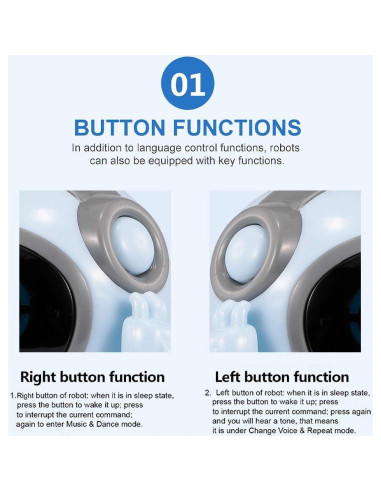 Robot Mini Interactivo GoolRC Azul con Voz y Baile