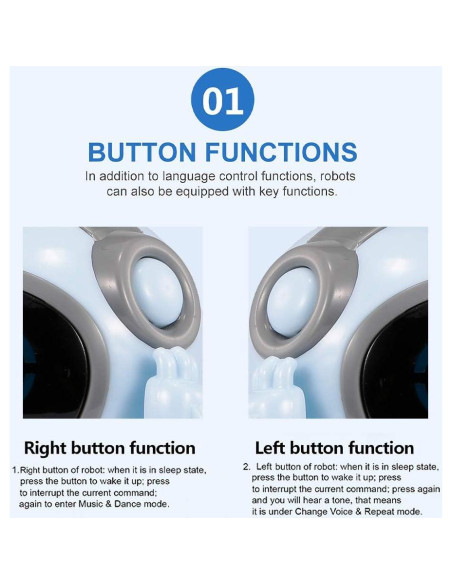 Robot Mini Interactivo GoolRC Azul con Voz y Baile