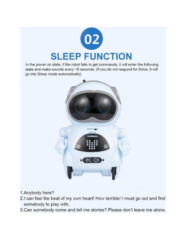 Robot Mini Interactivo GoolRC Azul con Voz y Baile