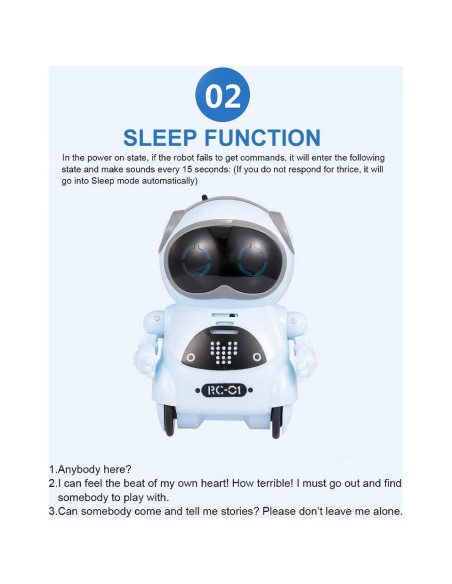 Robot Mini Interactivo GoolRC Azul con Voz y Baile