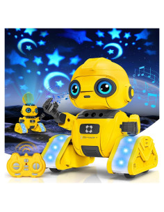 Robot Control Remoto Recargable Flybakiz Amarillo 12cm