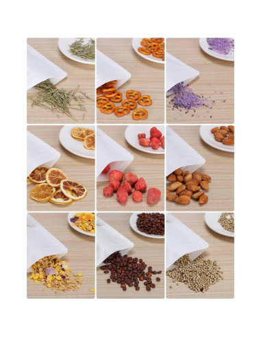 100 Bolsas Kraft Reutilizables Larzack 11.94x19.81 cm con Cierre