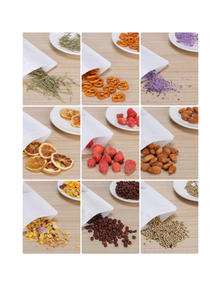 100 Bolsas Kraft Reutilizables Larzack 11.94x19.81 cm con Cierre