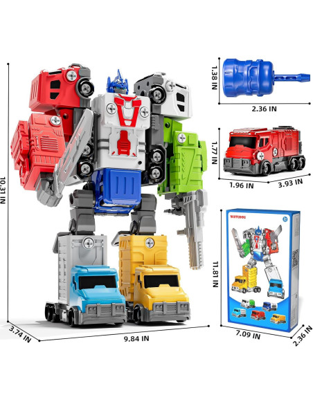 Juguete Desarmable Robot 5 en 1 WATUDOU para Niños 3+ Juguete Desarmable Robot 5 en 1 WATUDOU para Niños 3+