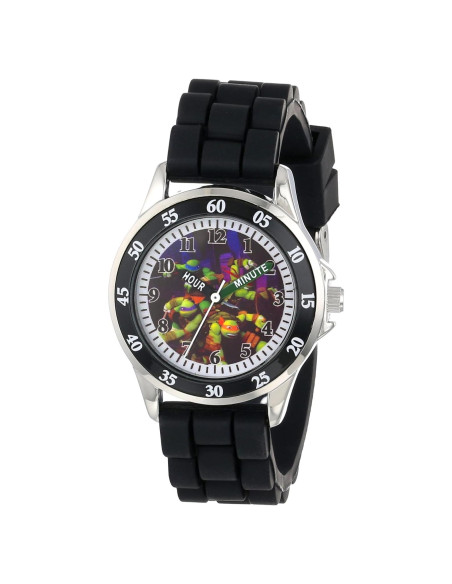 Reloj Infantil Tortugas Ninja TMNT Correa Silicona Negra
