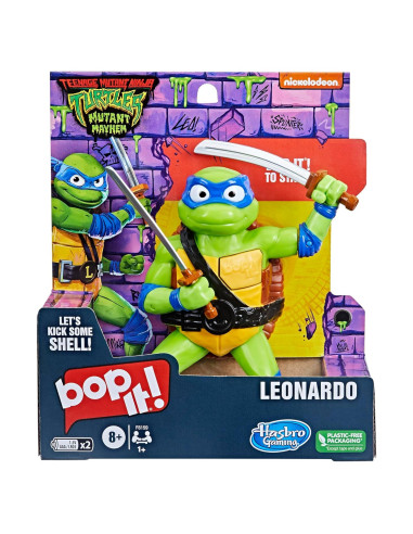 Bop It! Tortugas Ninja Leonardo Juego Electrónico 8+