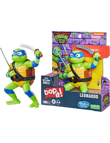 Bop It! Tortugas Ninja Leonardo Juego Electrónico 8+
