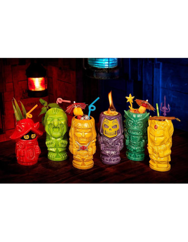 Taza Cerámica Geeki Tikis Skeletor 21 Onzas Coleccionable