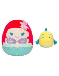 Peluches Disney Squishmallows Ariel y Flounder 2-Pack