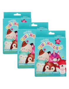 Tarjetas de Comercio Squishmallow Kellytoy Serie 1 - Paquete de 3