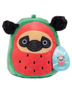 Squishmallows Príncipe El Pug Sandía 20 cm Peluche Suave