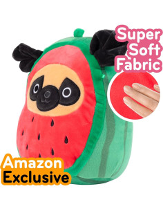 Squishmallows Príncipe El Pug Sandía 20 cm Peluche Suave 2