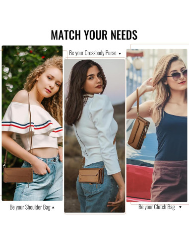 Funda de Cartera Strapurs para Samsung Galaxy S25 Plus - Marrón