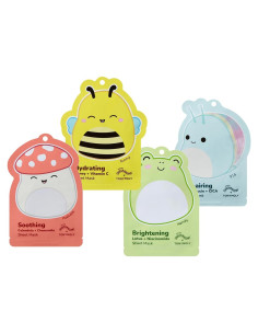 Conjunto de Mascarillas Hidratantes TONYMOLY x Squishmallows 4 Piezas
