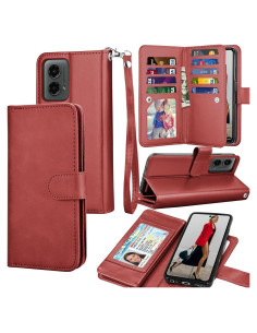 Funda de Cartera Tekcoo para Moto G 2024 5G - Rojo