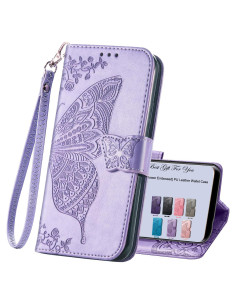 Funda Cartera Plegable HAOTP para Samsung Galaxy A35 5G Lavanda