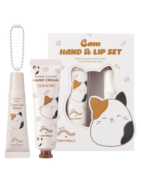Set de Manos y Labios Cam el Gato TONYMOLY 2 Piezas Set de Manos y Labios Cam el Gato TONYMOLY 2 Piezas