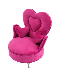 Caja de Joyería Terciopelo Rosa WZM para Muñecas 2