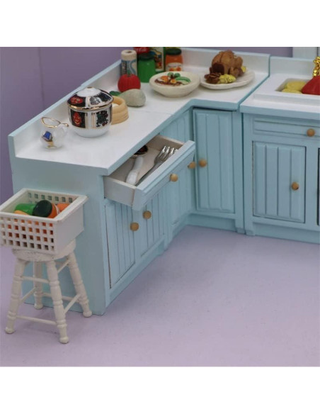 Set de 4 Accesorios de Cocina para Casa de Muñecas SXFSE