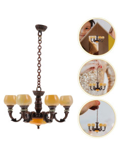 Lámpara de Araña Miniatura Zerodeko para Casa de Muñecas 2