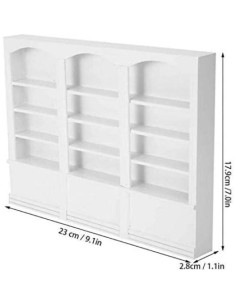 Mini Estantería de Cristal 1/12 EatingBiting para Casa de Muñecas 2