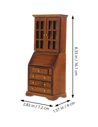 Armario de Madera Miniatura Abaodam 16x16x16 cm para Muñecas