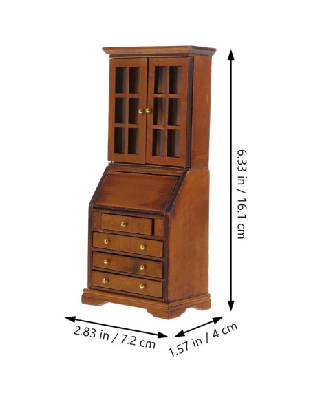 Armario de Madera Miniatura Abaodam 16x16x16 cm para Muñecas