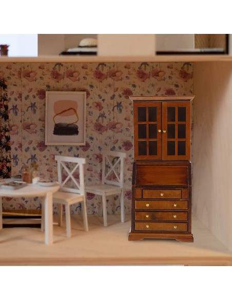 Armario de Madera Miniatura Abaodam 16x16x16 cm para Muñecas