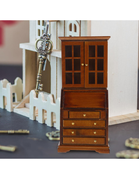 Armario de Madera Miniatura Abaodam 16x16x16 cm para Muñecas