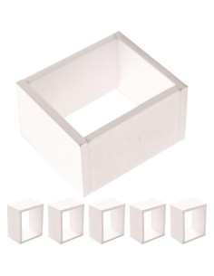 Estante de Almacenamiento Miniatura TOYANDONA 5x4.2 cm Blanco 2